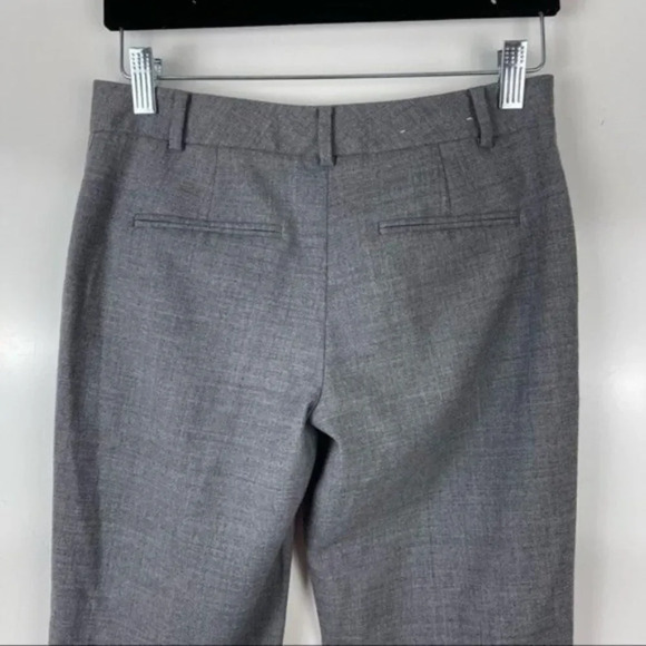 Club Monaco Grey Wool Blend Slim Straight Trouser Pants Cuffed Hem Sz 00 - Picture 5 of 9